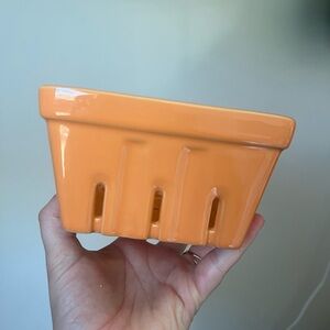 Crate & Barrel Orange Berry Box/ Colander